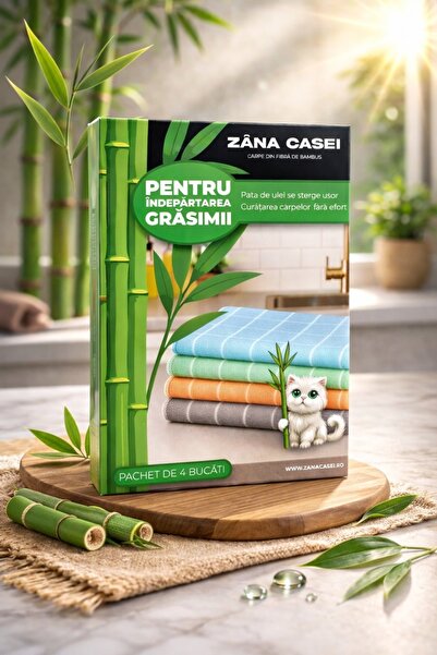 ZanaCasei Σετ 4 Μαγικών Πανιών από Ίνες Μπαμπού