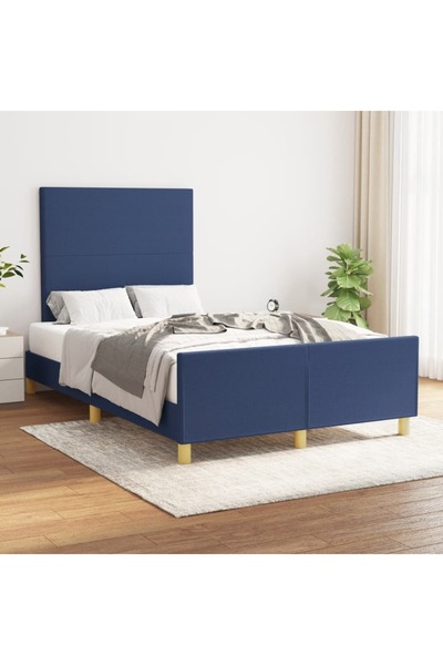 Concept Σκελετός κρεβατιού με κεφαλάρι, μπλε, 120x200 cm, ύφασμα