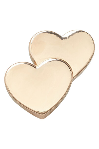 Crocs Jibbitz Gold Double Heart