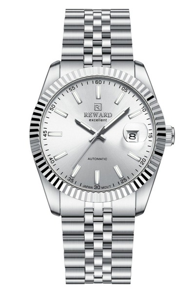Reward Excellent RWA144333 Beyaz Kadran Tırtıklı Bezel Otomatik Çelik Erkek K...