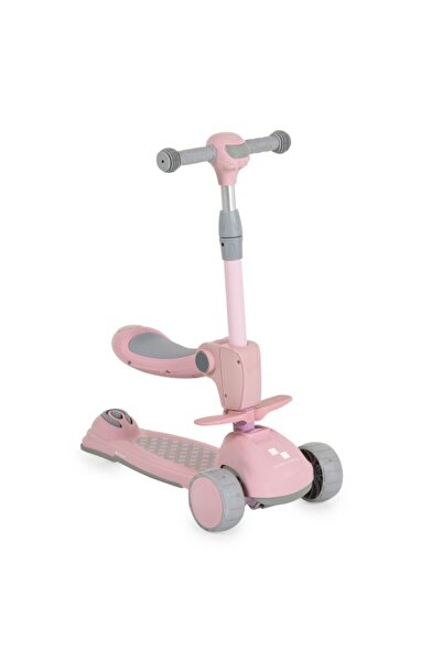 byox Trotineta 2 in 1 Checkmate Pink, cu Scaun, Ghidon Reglabil, 3+ ani, Max ...