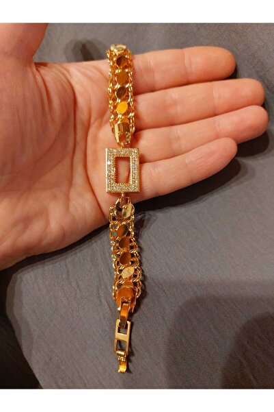 GEZERGOLD TAKI Gram külçe uyumlu lüx arpa Kalın zincir bileklik