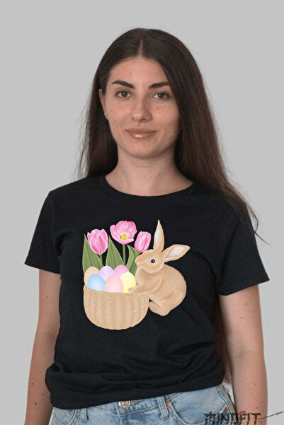 GILDAN Happy Easter T-shirt Basket and Bunny