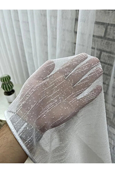 Brillant Льняна штора з однотонного тюлю шантук 1/3 шару з щільними складками...