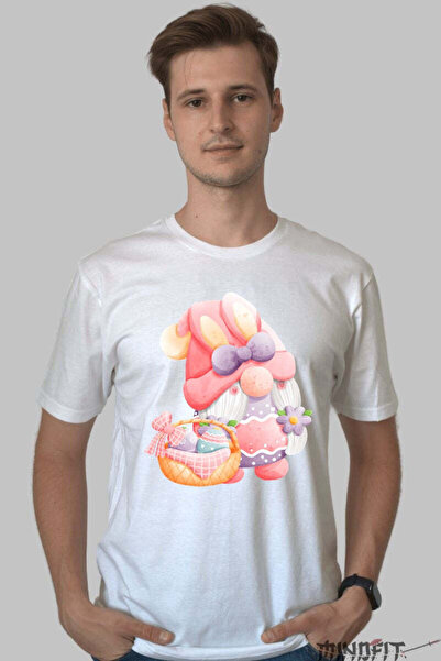 GILDAN Happy Easter T-Shirt Gnome With Magic Eggs