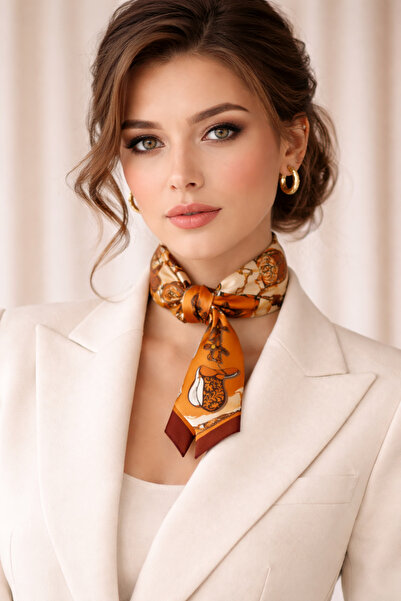 Bermody وشاح باندانا نسائي مقاس 50x50 سم، وشاح مربع من الرايون، وشاح رقبة إيط...