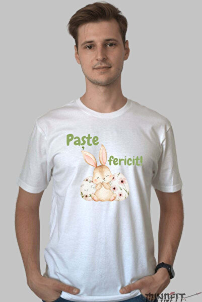 GILDAN Tricou Paste Fericit Iepuras Rezemat De Ouale Cu Flori