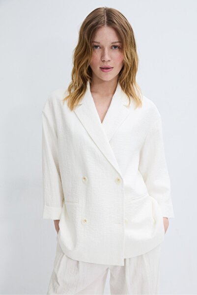 Stradivarius Flowing double-breasted blazer