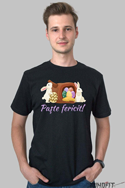 GILDAN Tricou Paste Fericit Iepurasi Si Oua Colorate