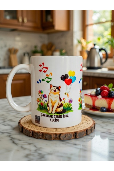 Hababamevi Keçi ⭐ Cat Baskılı Porselen Kupa