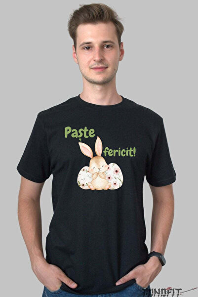 GILDAN Tricou Paste Fericit Iepuras Rezemat De Ouale Cu Flori