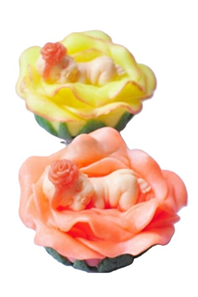 MILMATT Καλούπι Σιλικόνης, Milmatt, Baby on Flower, για Σαπούνι και Κεριά