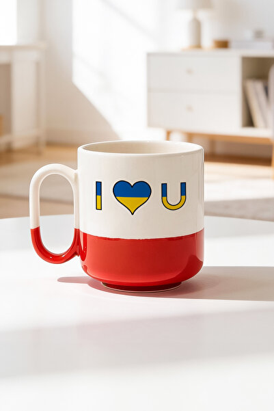 BB TRADE I Love You Designed Ceramic Printed Pro Mug 330ml