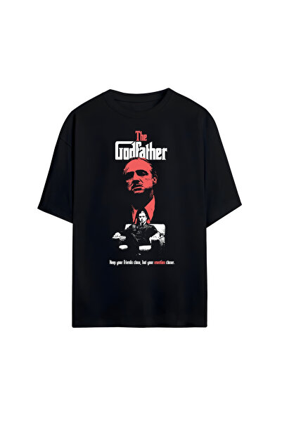 STİL-X The Godfather Μπλουζάκι Unisex με στάμπα, 100% βαμβακερό, Oversize