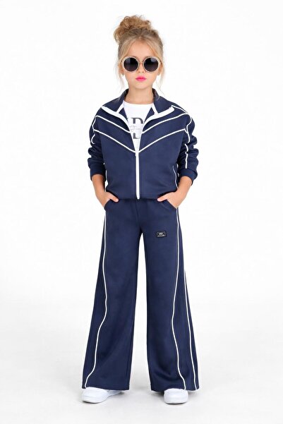 Bambam Комплект спортивного костюма з 3 предметів для дівчинки у смужку (курт...