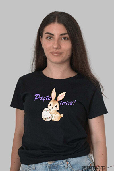 GILDAN Tricou Paste Fericit Iepuras Cu Oul Picatat Cu Flori