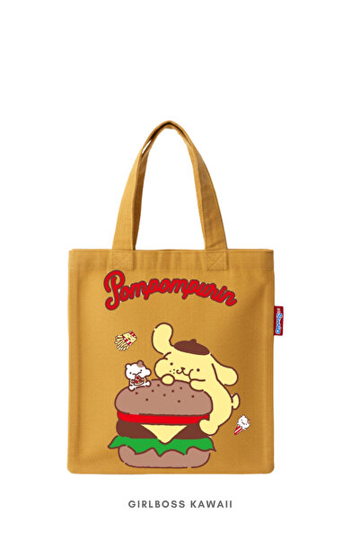 Girlboss Kawaii Pompompurin Mini Tote Bag/Tablet/Book/Mini Cloth Shopping Bag...