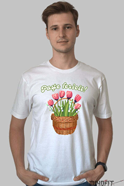 GILDAN Tricou Paste Fericit Cos Cu Flori