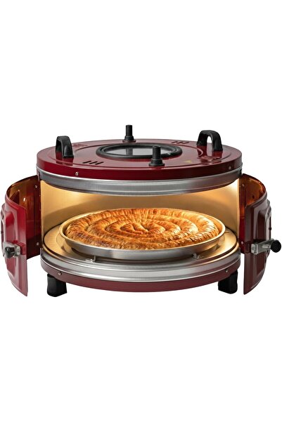 AyrStore AF130L 25 Litre Orta Boy Yuvarlak Davul Fırın, İç Aydınlatmalı, Term...