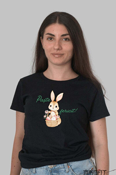 GILDAN Happy Easter Bunny T-Shirt With Basket Of Eggs Ready