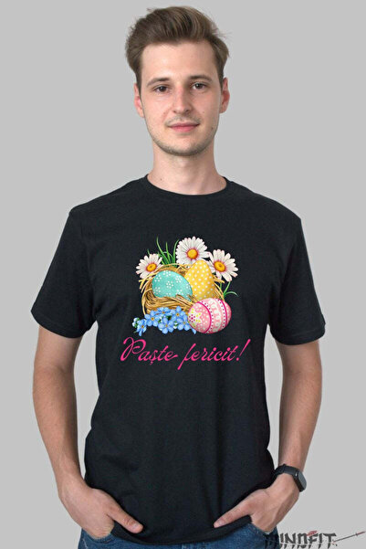 GILDAN Tricou Paste Fericit Flori Si Oua In Cosulet