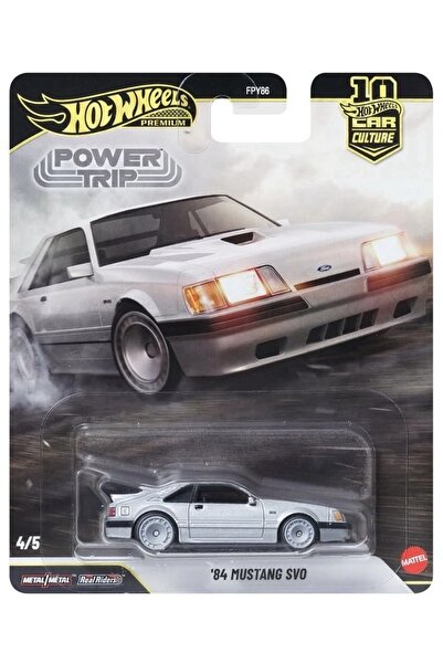 HOT WHEELS Premium '84 Ford Mustang SVO Power Trip 1:64 Metal Model Araba Rea...