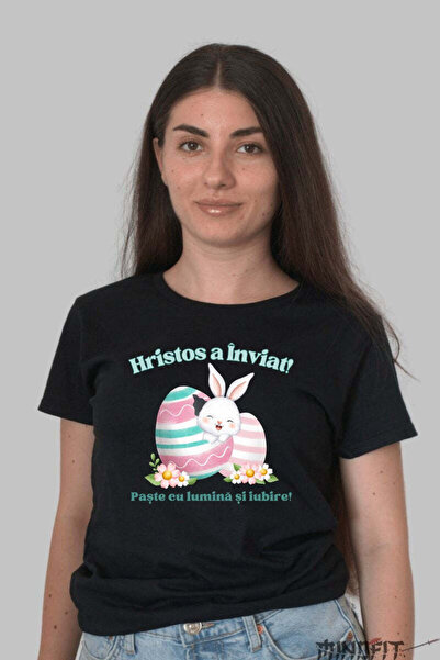 GILDAN Tricou Hristos A Inviat Iepuras Si Oua Colorate