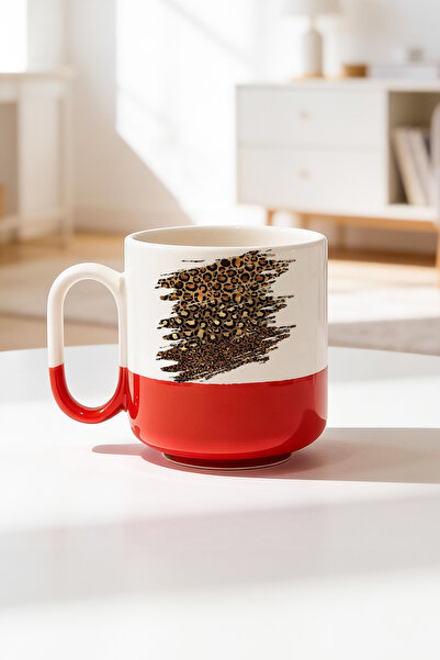 BB TRADE طبعة الفهد كوب سيراميك برو مصمم مطبوع سعة 330 مل