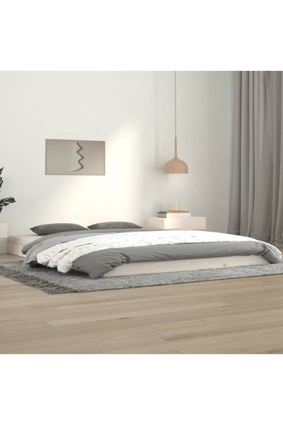 Concept Σκελετός κρεβατιού, λευκό, 140x190 cm, μασίφ ξύλο πεύκου