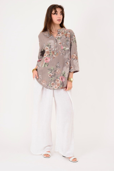 Park Moda 15455F-63 Flower Pattern Shirt