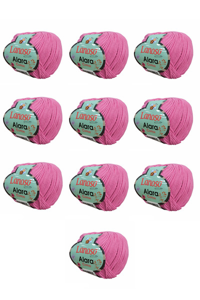 Lanoso Alara Cotton Yarn Pachet de 10 bucăți 50 gr 140 m Bumbac și Acrilic (9...