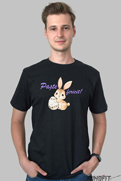 GILDAN Tricou Paste Fericit Iepuras Cu Oul Picatat Cu Flori