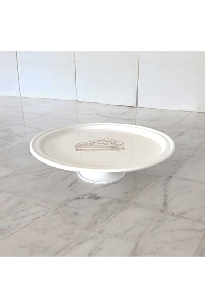 EceAksesuar Metal Kek Ve Pasta Standı Kek Tabağı 30 Cm Paslanmaz İkramlık