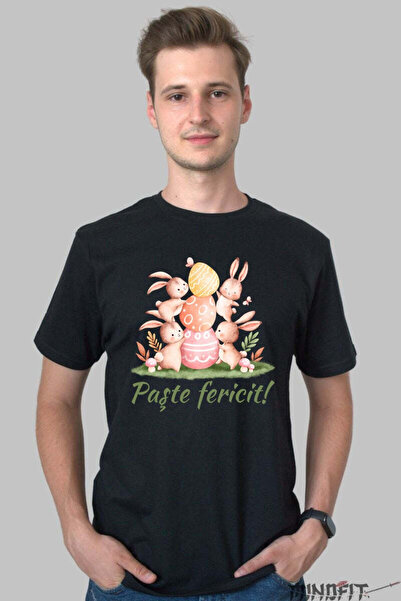 GILDAN Tricou Paste Fericit Iepurasi Si Oua Colorate 2