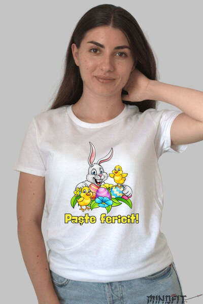 GILDAN Happy Easter T-shirt Bunny and Chicks