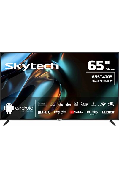 Skytech 65ST4105 4K Ultra HD 65" 165 Ekran Uydu Alıcılı Android Smart LED TV