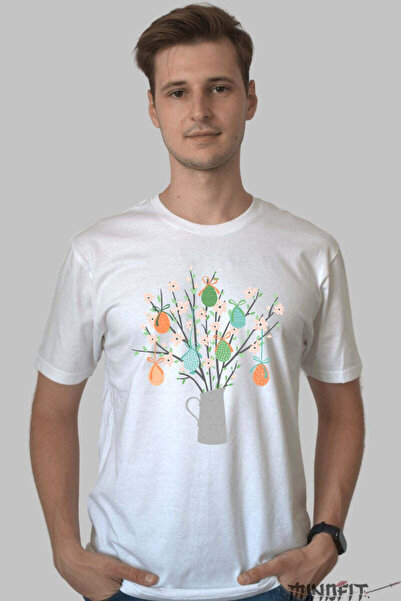 GILDAN Tricou Paste Fericit Oua Si Flori In Vaza