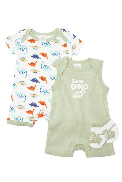 Bambimici بدلة أطفال مطبوع من قطعتين - من 3 أشهر إلى 12 شهرًا