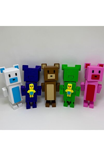 vahobi3d 5'li Dev Baaren Seti - Super Bear Adventure Figürü