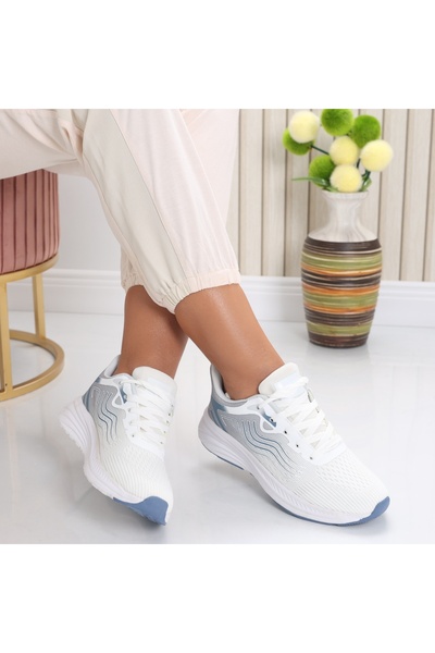 OEM Adidași albi din textil Mery pentru femei, mărimea 36