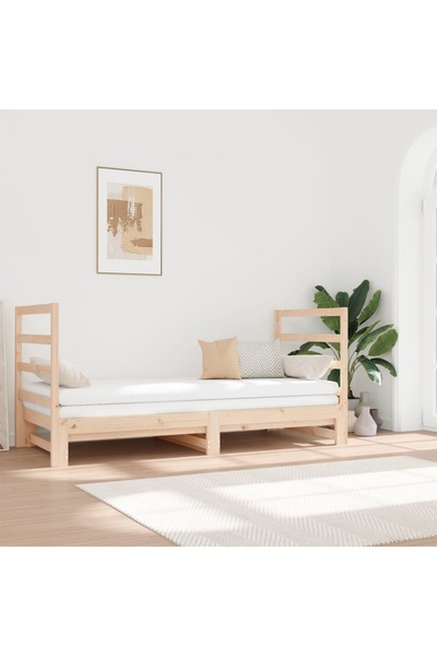 Concept Pat de zi extensibil, 2x(90x190) cm, lemn masiv de pin