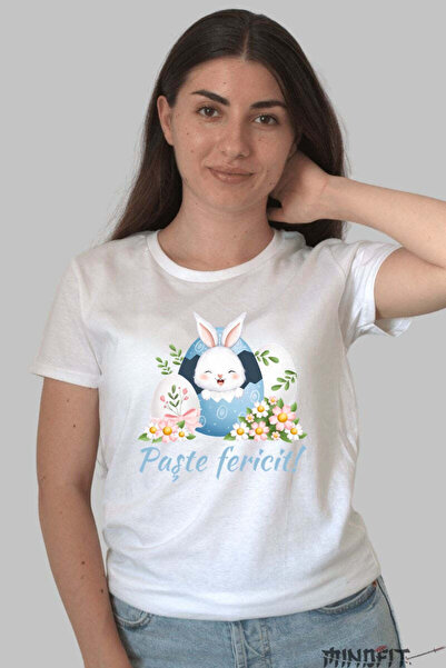 GILDAN Happy Easter T-Shirt Cute Bunny In Blue Egg