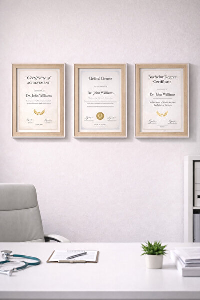 MİS KİTCHEN A4 21X29.7 cm Glass Photo Frame Wall Mounted Modern Decorative Fr...