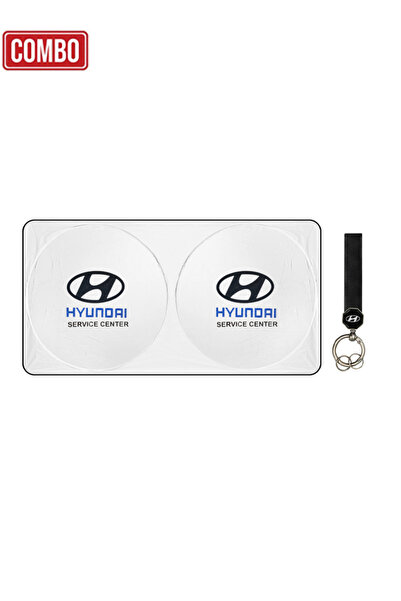 Hyundai مظلة شمسية للسيارة مع سلسلة مفاتيح ، غطاء زجاج أمامي للحماية من الأشع...