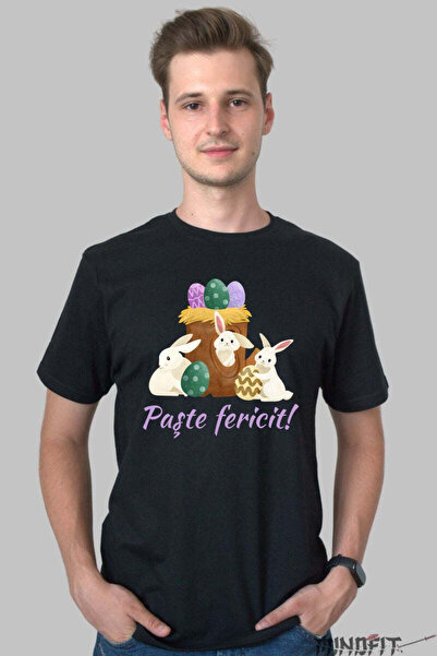 GILDAN Tricou Paste Fericit Iepurasi Jucausi In Scorbura