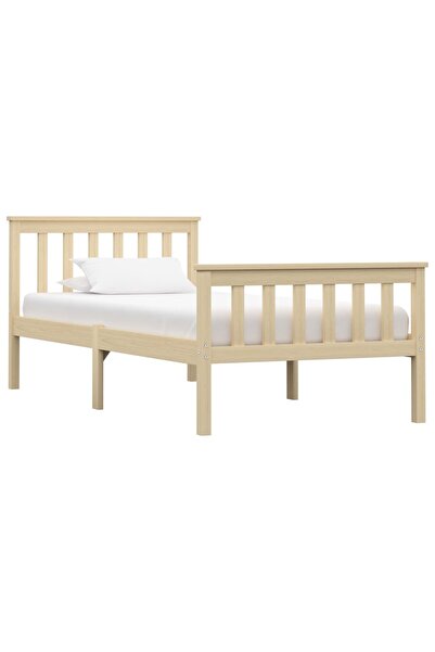 Concept Cadru de pat, lemn deschis, 100 x 200 cm, lemn masiv de pin