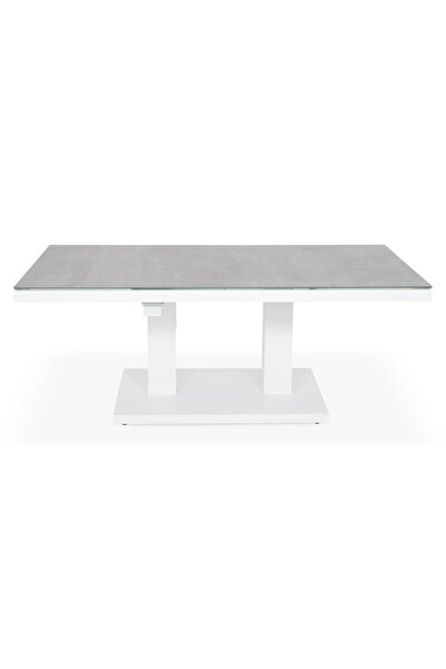 Maison Mex Height-adjustable garden/terrace table BAKU L.130 l.75 H.52/72 whi...