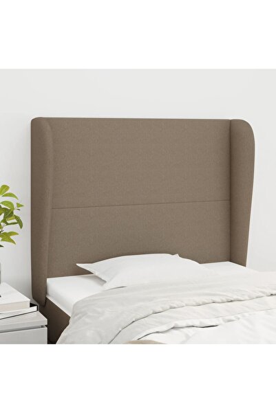 Concept Tăblie de pat cu aripioare gri taupe 93x23x118/128 cm textil