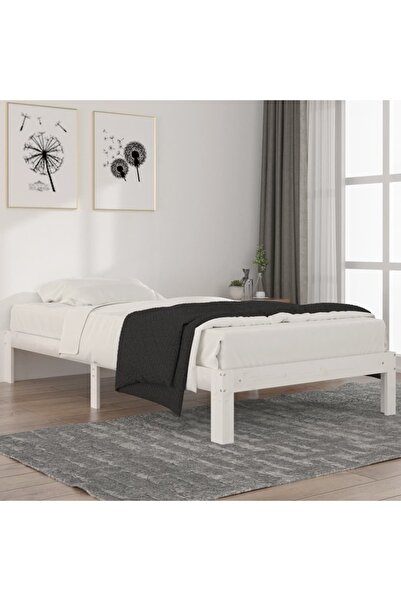 Concept Σκελετός κρεβατιού, λευκό, 100x200 cm, μασίφ ξύλο πεύκου