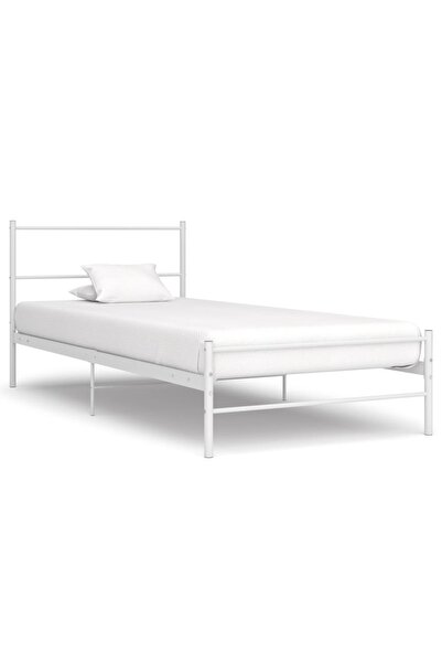 Concept Σκελετός κρεβατιού, λευκό, 90 x 200 εκ., μεταλλικός